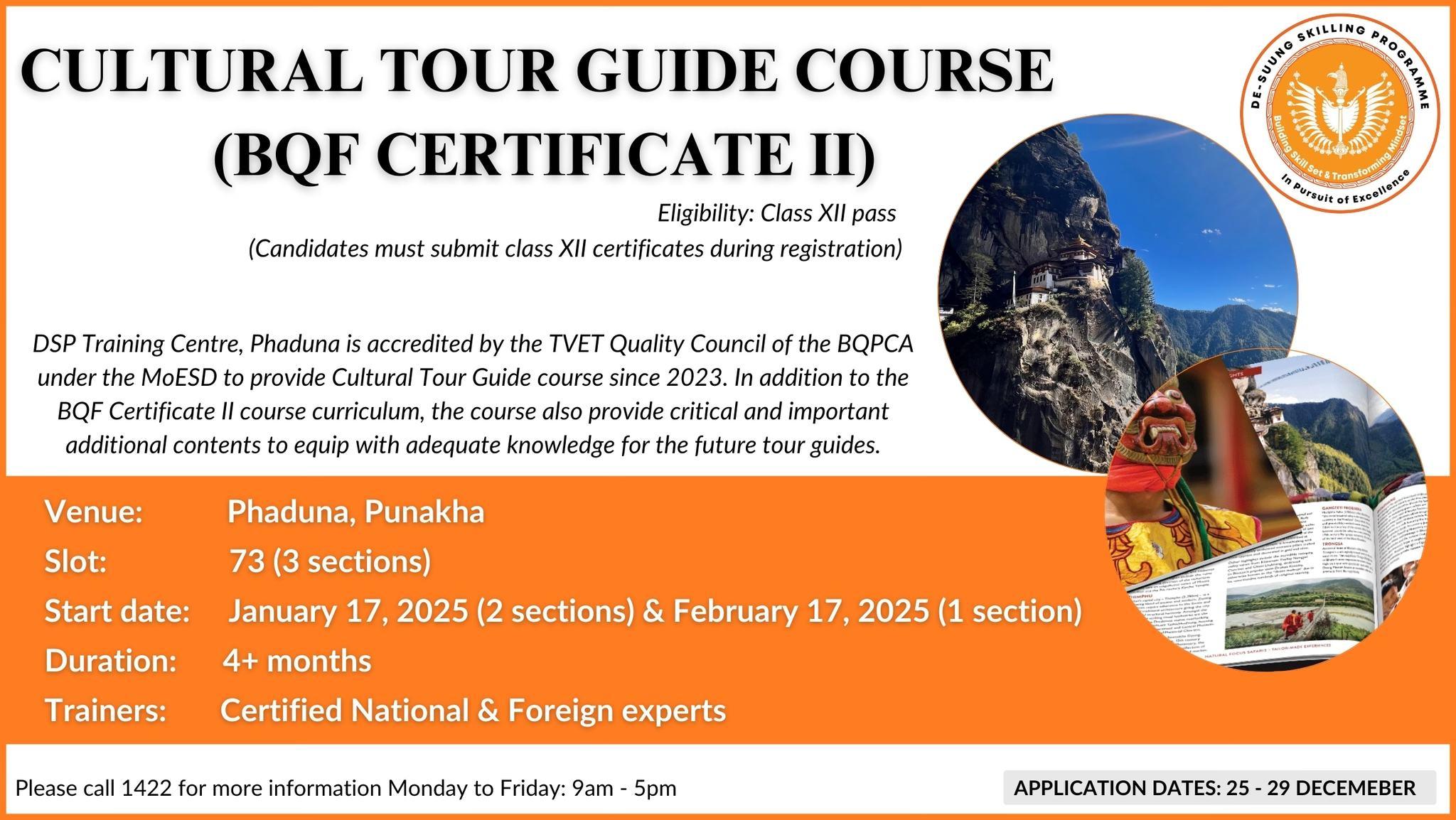 Culturel Tour Guide Course(BQF Certificate II)