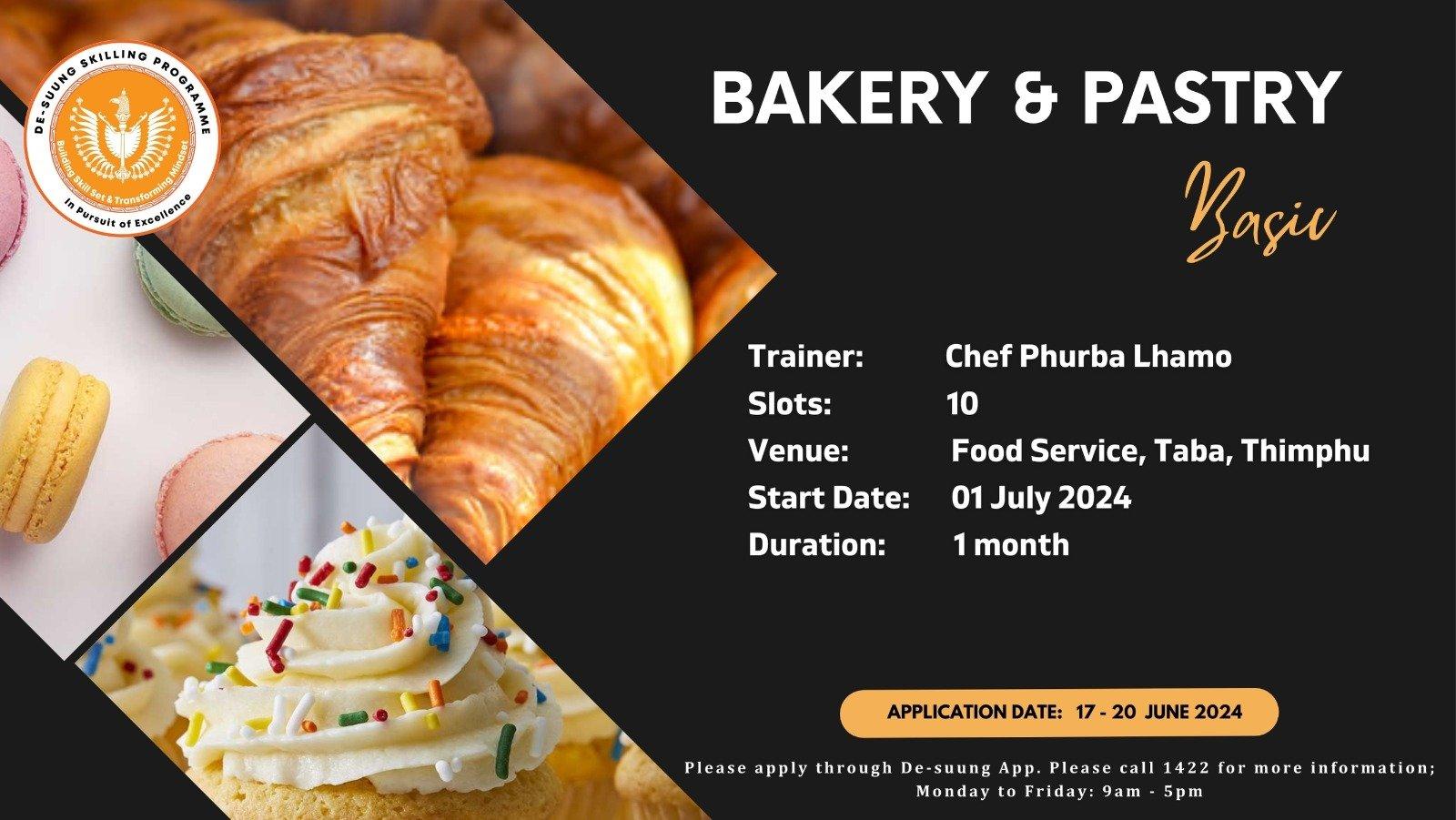 DSP in Bakery & Pastry - Basic