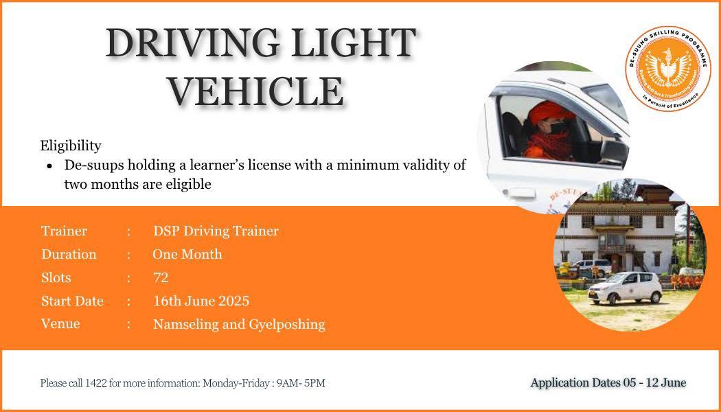 DSP In Driving in Thimphu & Gyalposhing