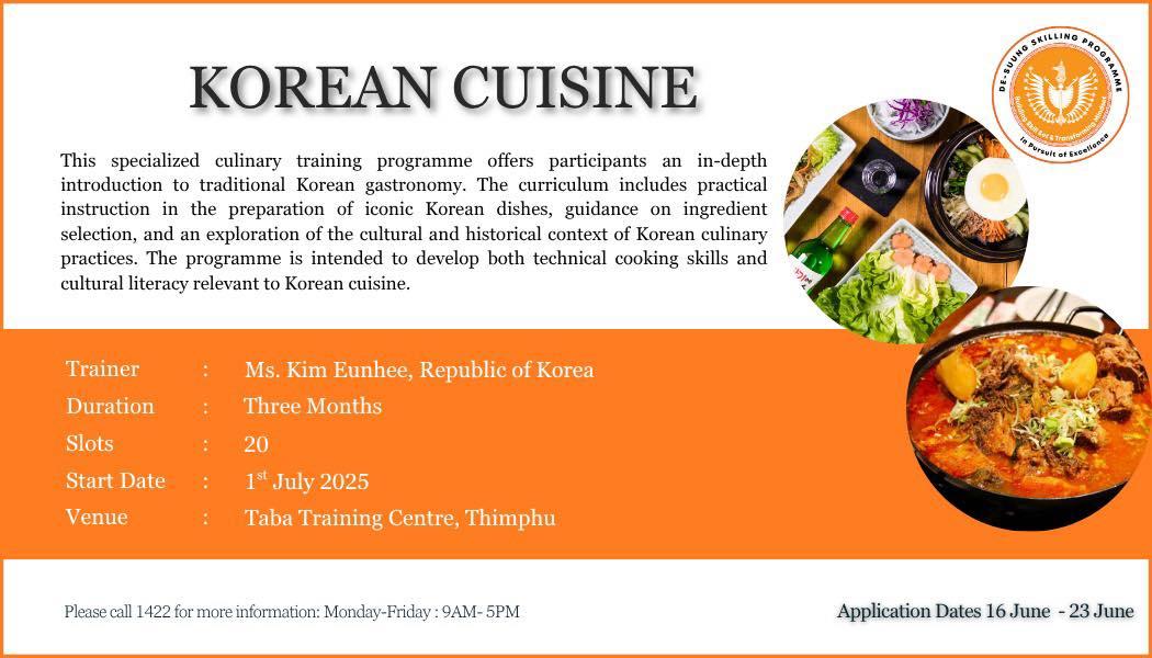 Announcement: Korean Cuisine