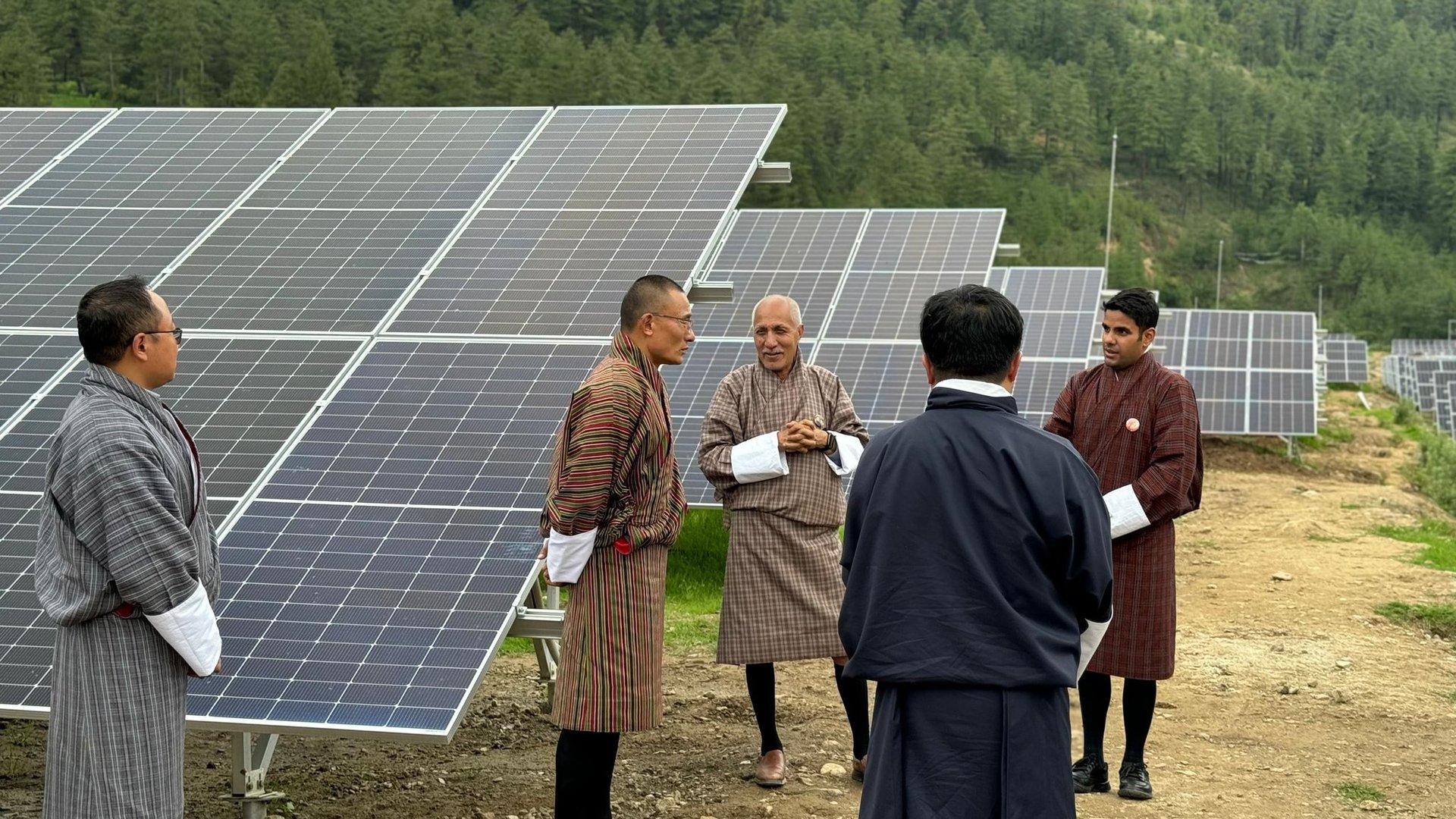 15 June 2024: Hon'ble Prime Minister visited the DSP Solar Initiative project site at Dechencholing today.