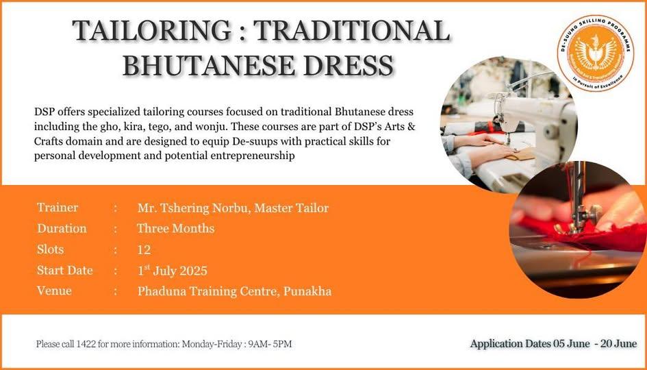 Tailoring: Traditional Bhutanese Attire